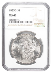 1885-S Morgan $1 NGC MS64