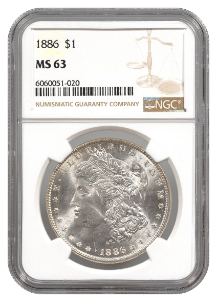 1886 Morgan $1 NGC MS63