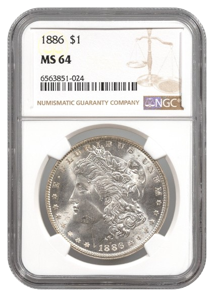 1886 Morgan $1 NGC MS64