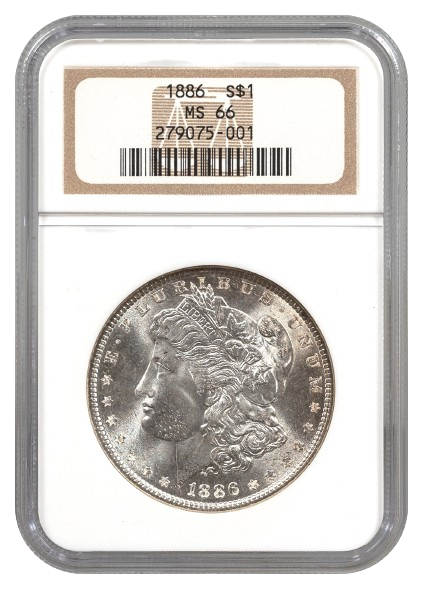 1886 Morgan $1 NGC MS66