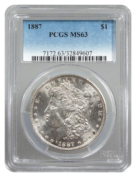 1887 Morgan $1 PCGS MS63