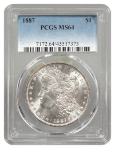 1887 Morgan $1 PCGS MS64