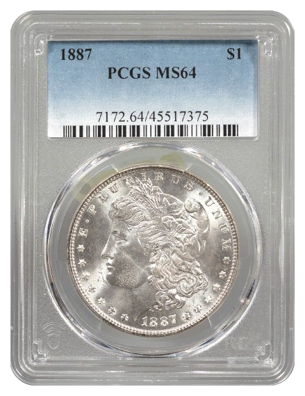 1887 Morgan $1 PCGS MS64
