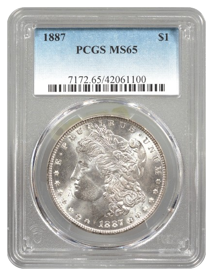 1887 Morgan $1 PCGS MS65
