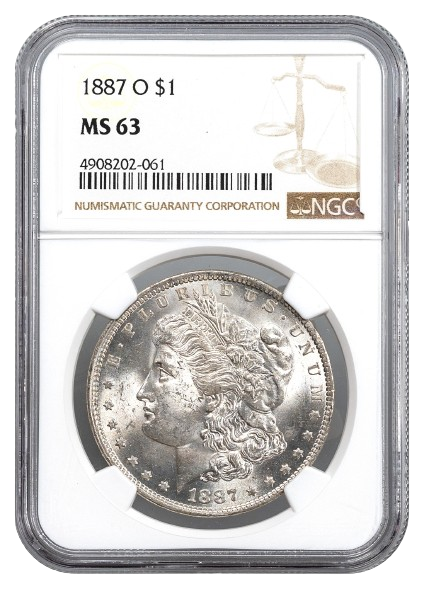1887-O Morgan $1 NGC MS63