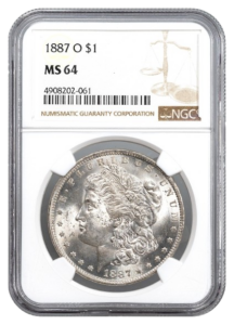 1887-O Morgan $1 NGC MS64