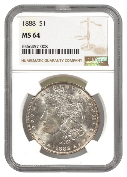 1888 Morgan $1 NGC MS64