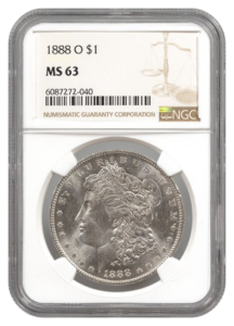 1888-O Morgan $1 NGC MS63