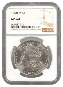 1888-O Morgan $1 NGC MS64