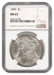1889 Morgan $1 NGC MS63