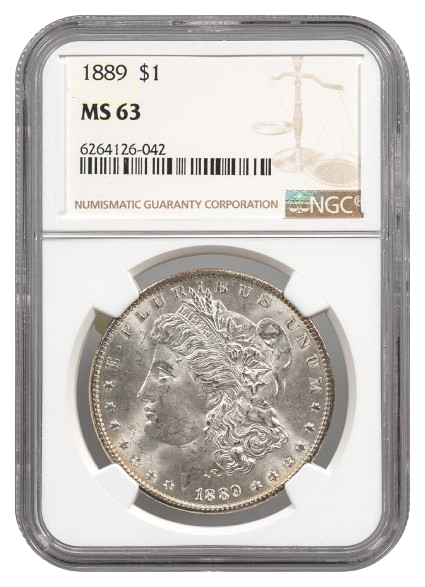 1889 Morgan $1 NGC MS63