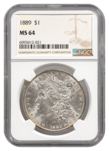 1889 Morgan $1 NGC MS64