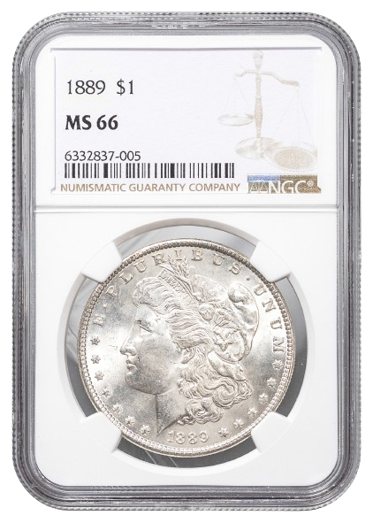 1889 Morgan $1 NGC MS66