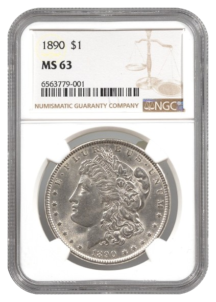 1890 Morgan $1 NGC MS63