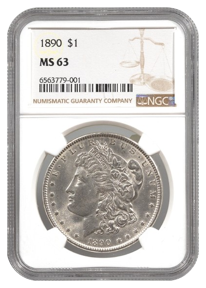 1890 Morgan $1 NGC MS63