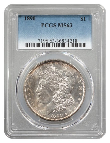 1890 Morgan $1 PCGS MS63