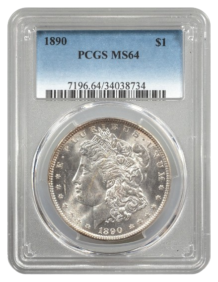 1890 Morgan $1 PCGS MS64