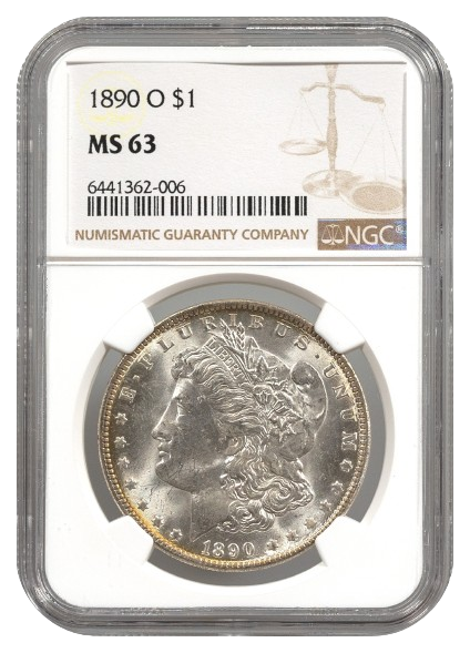 1890-O Morgan $1 NGC MS63