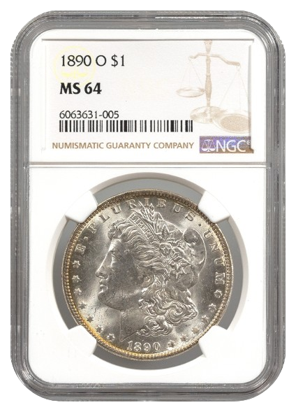 1890-O Morgan $1 NGC MS64