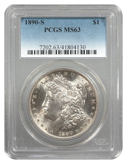 1890-S Morgan $1 PCGS MS63