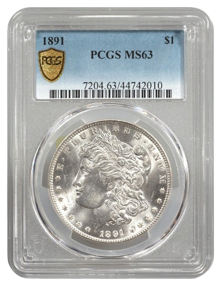 1891 Morgan $1 PCGS MS63