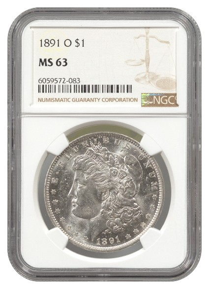 1891-O Morgan $1 NGC MS63