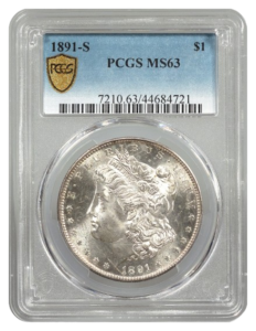 1891-S Morgan $1 PCGS MS63