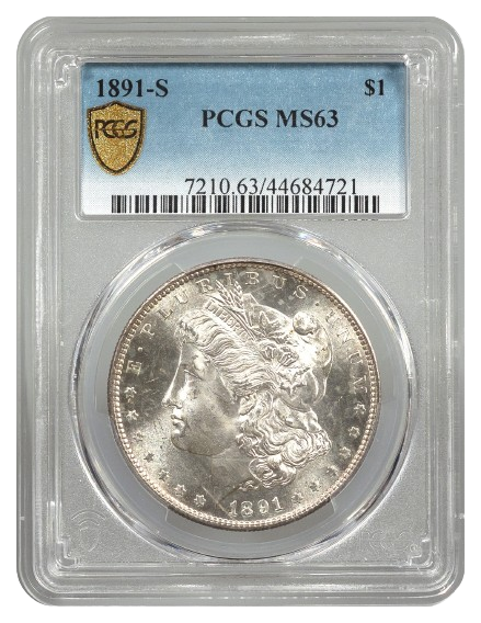 1891-S Morgan $1 PCGS MS63