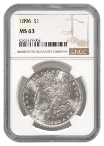 1896 Morgan $1 NGC MS63