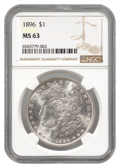 1896 Morgan $1 NGC MS63