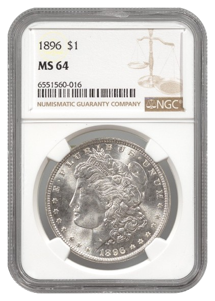 1896 Morgan $1 NGC MS64