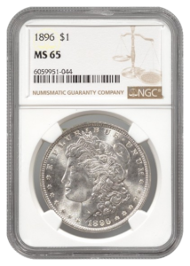 1896 Morgan $1 NGC MS65