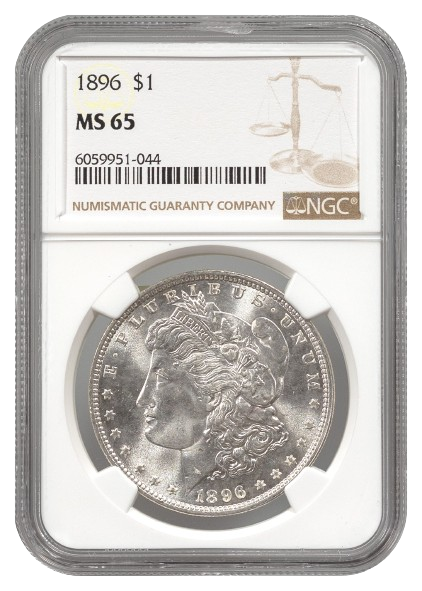 1896 Morgan $1 NGC MS65