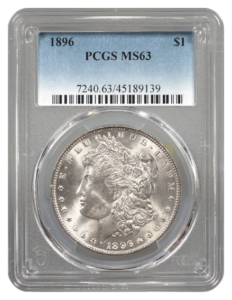 1896 Morgan $1 PCGS MS63