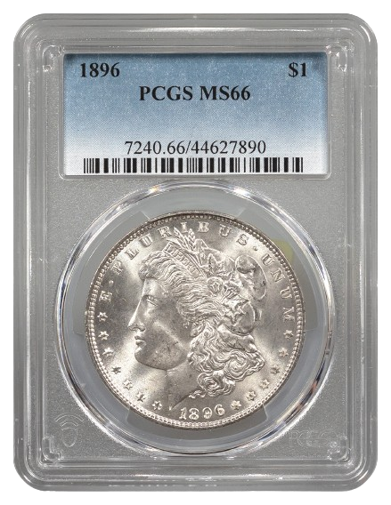 1896 Morgan $1 PCGS MS66