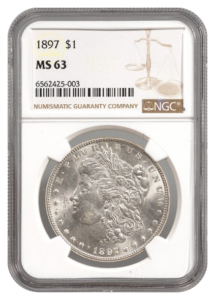 1897 Morgan $1 NGC MS63