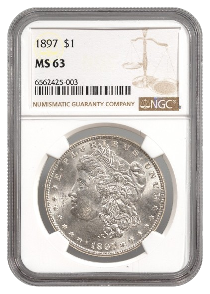 1897 Morgan $1 NGC MS63