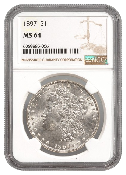1897 Morgan $1 NGC MS64