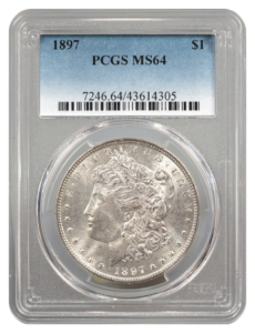 1897 Morgan $1 PCGS MS64