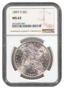 1897-S Morgan $1 NGC MS63