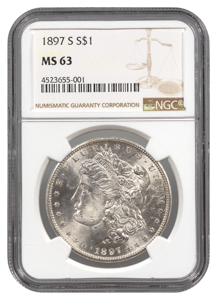 1897-S Morgan $1 NGC MS63