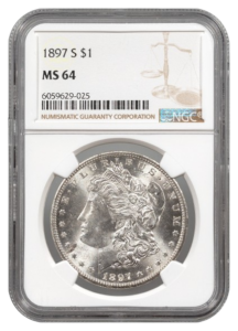 1897-S Morgan $1 NGC MS64