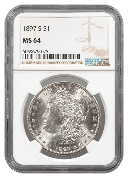 1897-S Morgan $1 NGC MS64