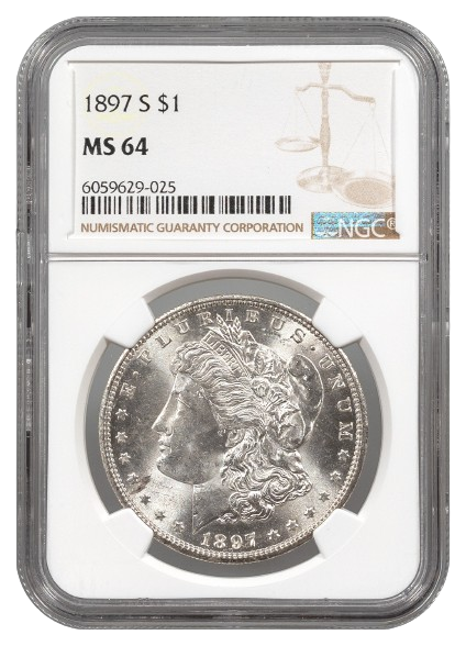 1897-S Morgan $1 NGC MS64