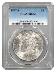 1897-S Morgan $1 PCGS MS63
