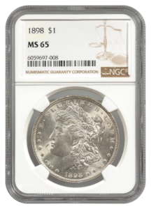 1898 Morgan $1 NGC MS65