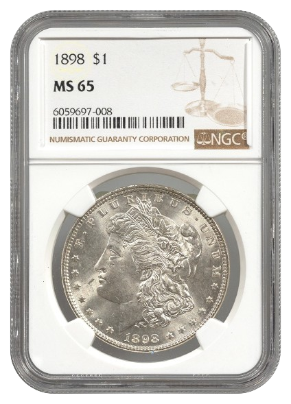 1898 Morgan $1 NGC MS65