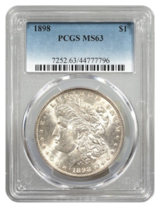 1898 Morgan $1 PCGS MS63