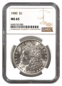 1900 Morgan $1 NGC MS65