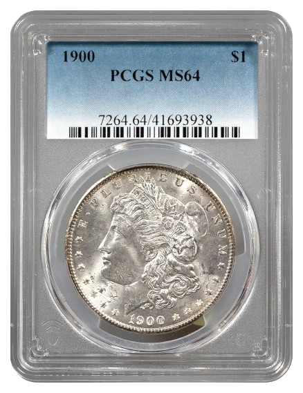 1900 Moragn $1 PCGS MS64